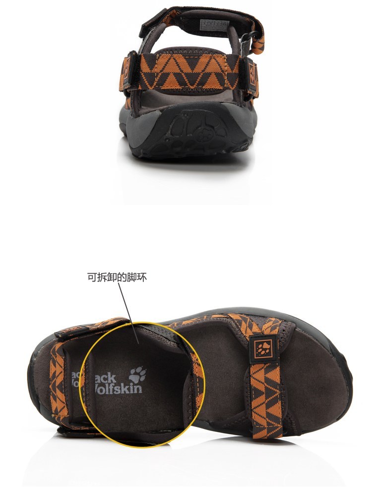 100%正品狼爪jackwolfskin 户外男式凉鞋 两色减震轻便