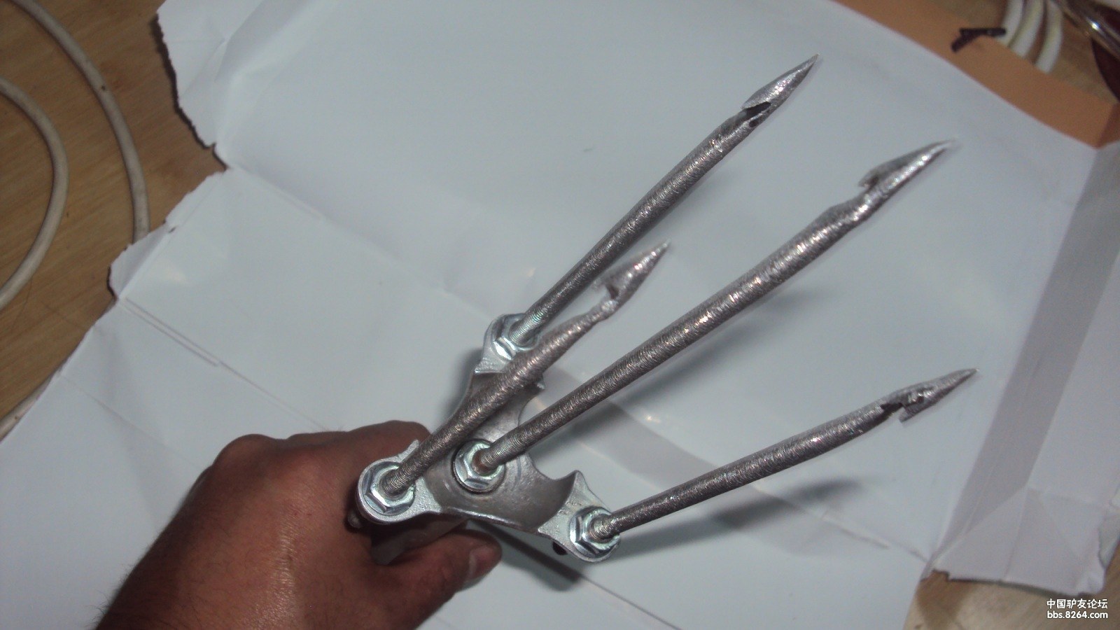 闲得难受,自制了个多股鱼叉.