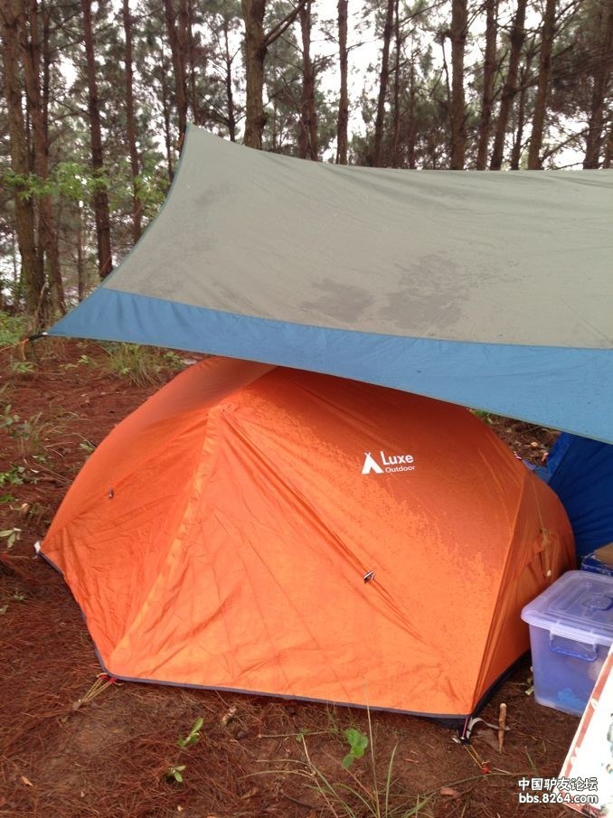 luxe寄居者帐篷雨天露营测评