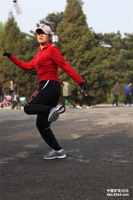 北陵早晨晨练的驴友