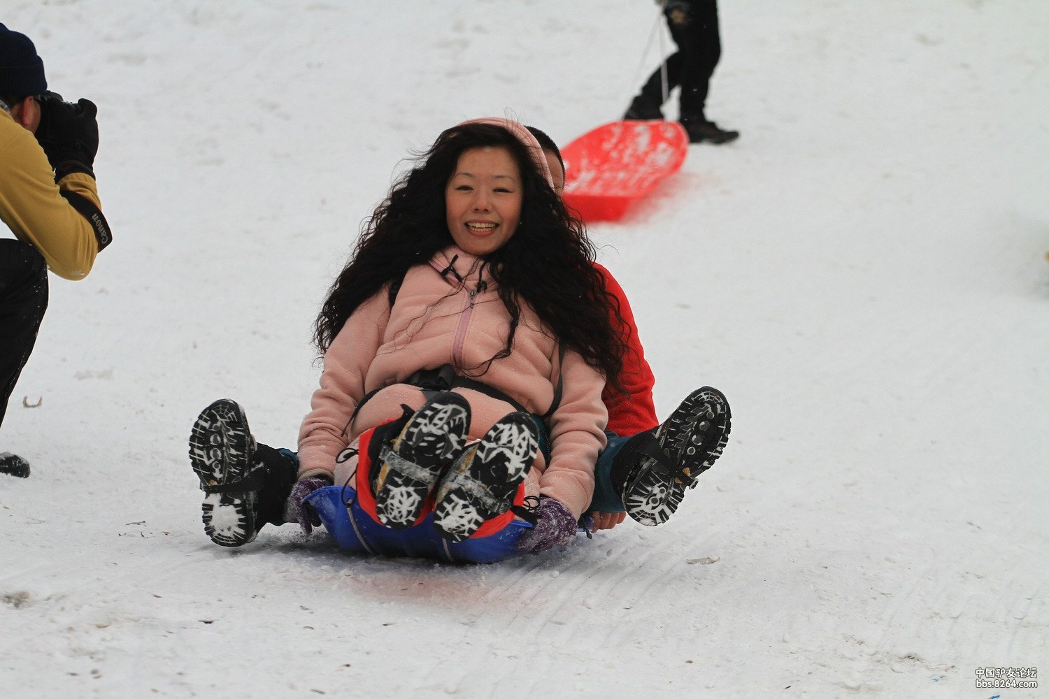 松岭滑刺溜--东北风摄影