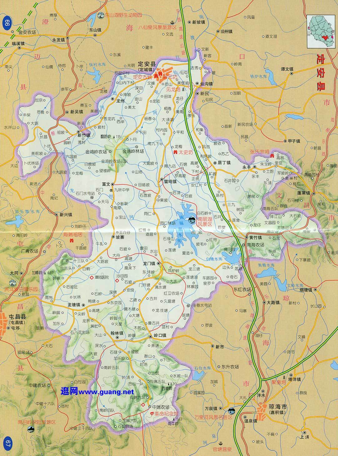 新版海南安定地图